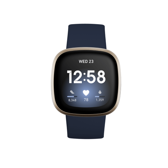 Fitbit Versa 3 สมาร์ทวอทช์ GPS ฟิตเนส & สุขภาพ