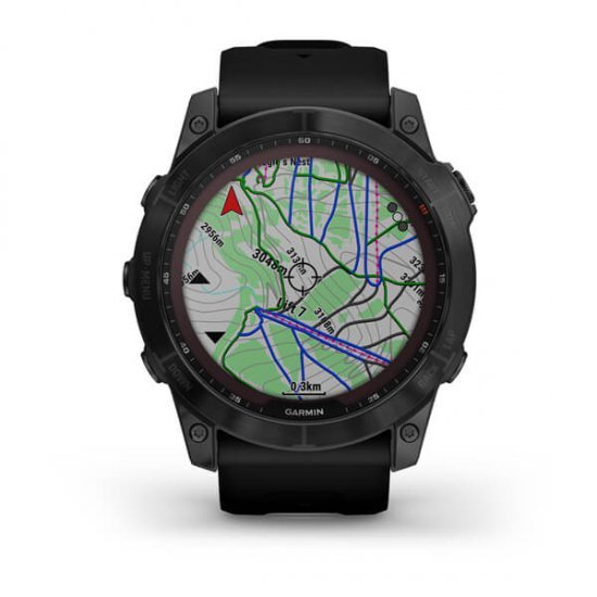 Garmin Fenix 7X Sapphire Solar นาฬิกา GPS มัลติสปอร์ตพรีเมี่ยม ขนาดใหญ่พร้อมระบบสัมผัส