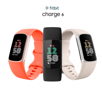 Fitbit Charge 6 สายรัดข้อมือวัดชีพจร GPS ออกกำลังกาย หน้าจอสี AMOLED